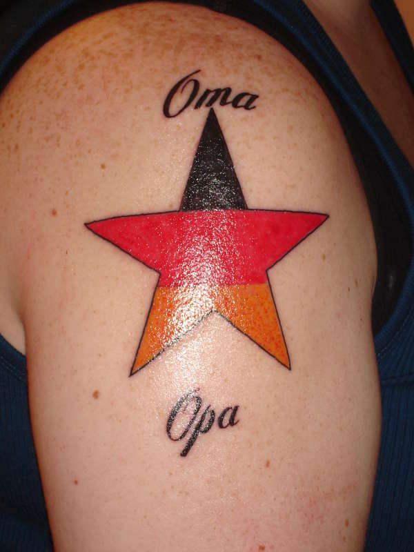 German Flag with Oma & Opa tattoo