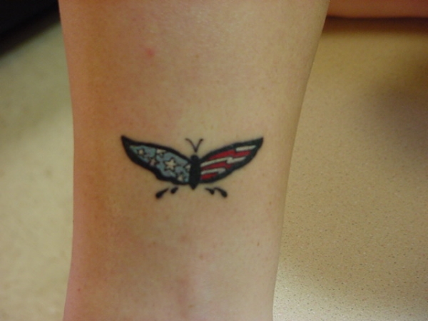 Butterfly Flag tattoo