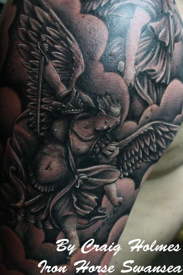 Archangel Michael tattoo by Craig Holmes tattoo