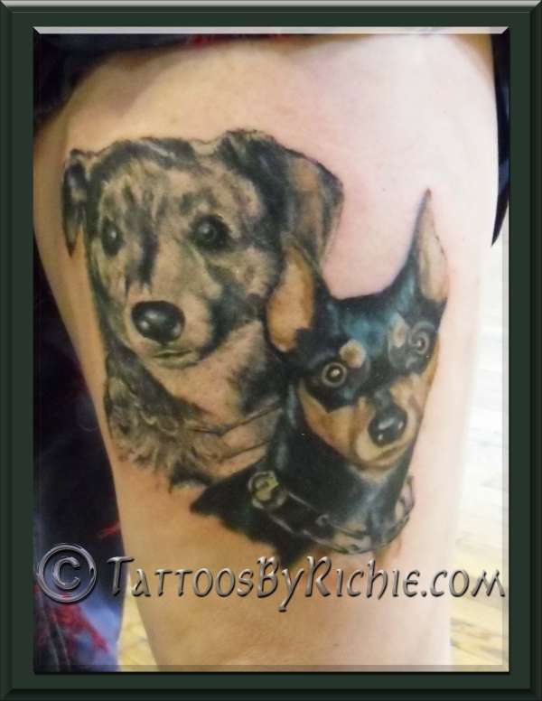 Doggie Portrait Tattoo tattoo