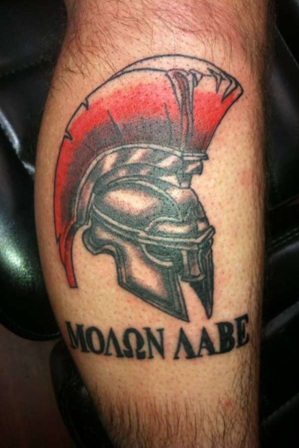 Molon Labe "come and take them" tattoo