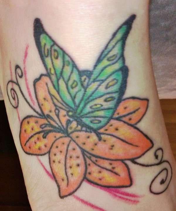 My favorite flower and bird tattoo