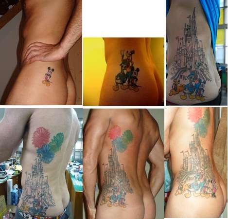 Progression of Disney WORLD tattoo tattoo