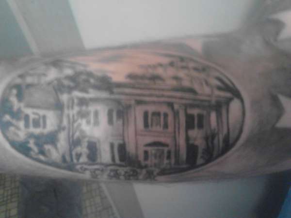 Tara..The Plantation House from Gone with the Wind tattoo