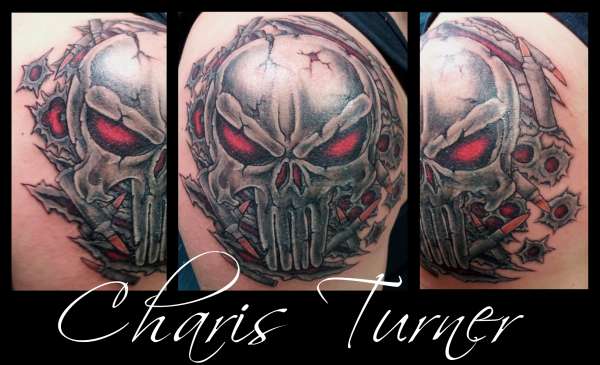 The Punisher Skull tattoo