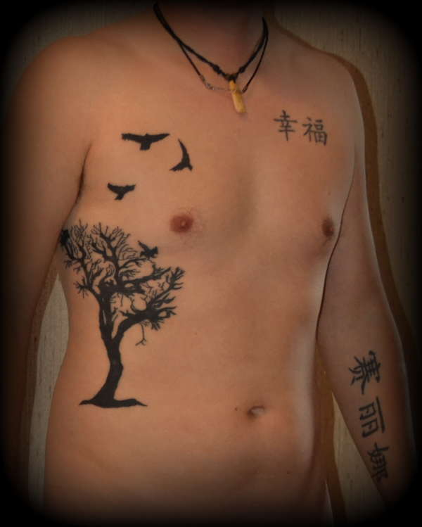 Tree and crows tattoo tattoo