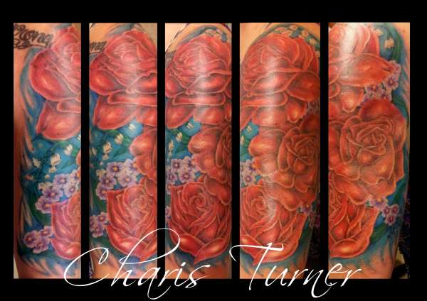 Victorian Rose Half Sleeve tattoo