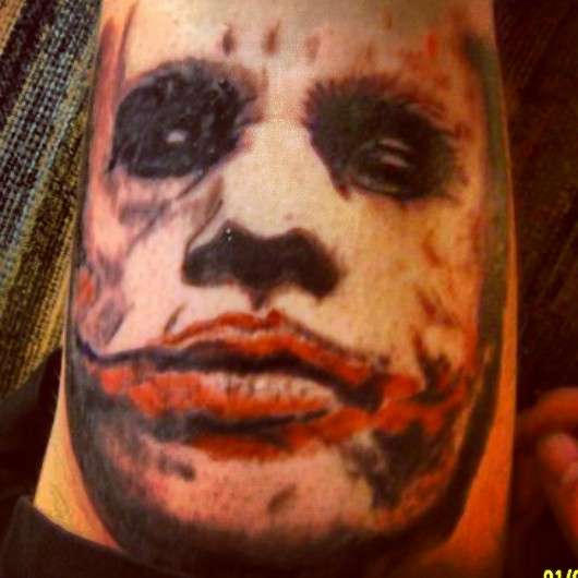 joker portrait tattoo