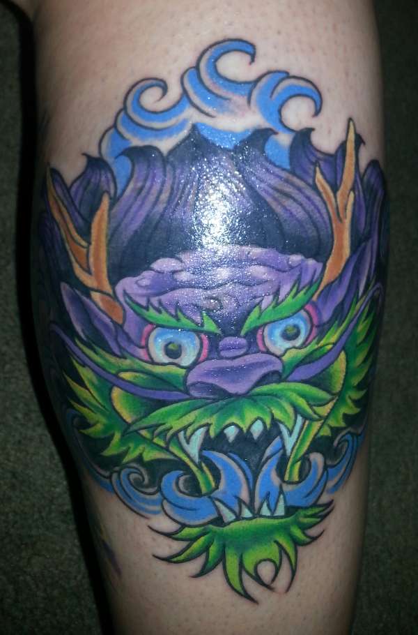 water dragon head tattoo
