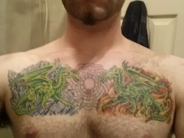 Fire and Ice Dragons tattoo