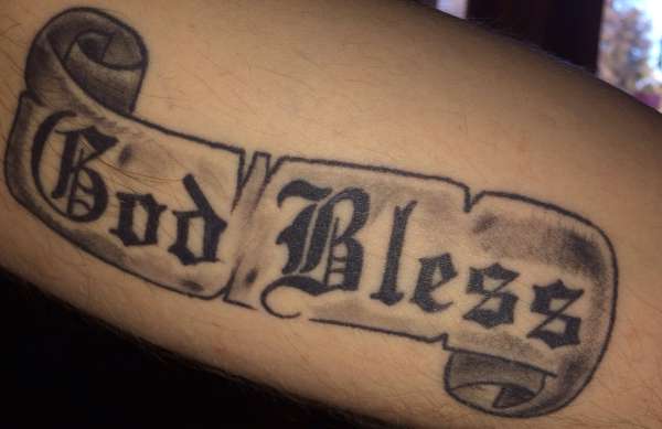 God Bless tattoo