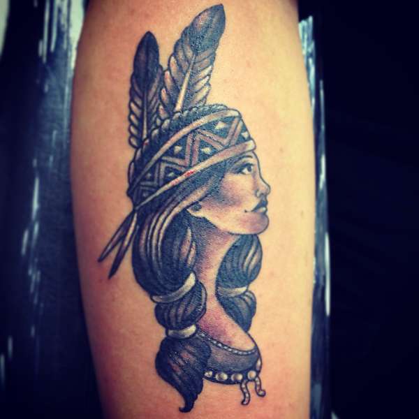 Native lady tattoo
