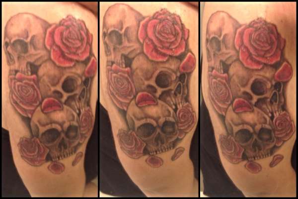 petal skulls tattoo petal skulls tattoo
