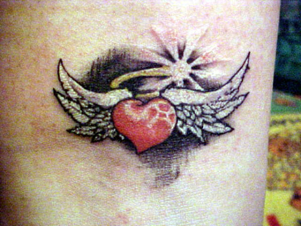 amber's heart tattoo tattoo