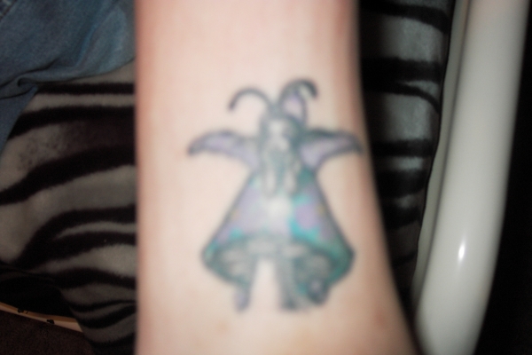 A Pixie's Mushroom tattoo