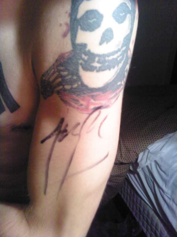 misfits crimson ghost tattoo Jerry Only signed tattoo