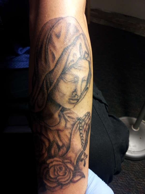 virgin mary tattoo