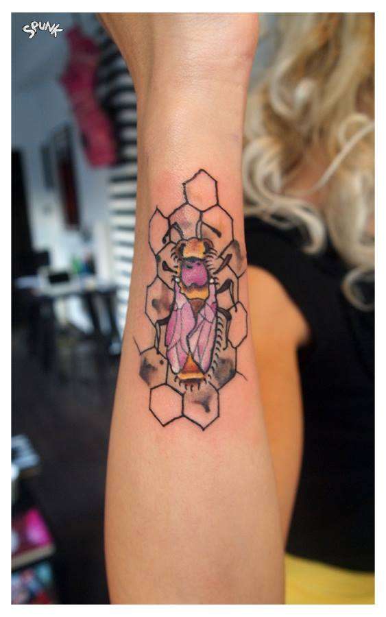 Bee hive tattoo