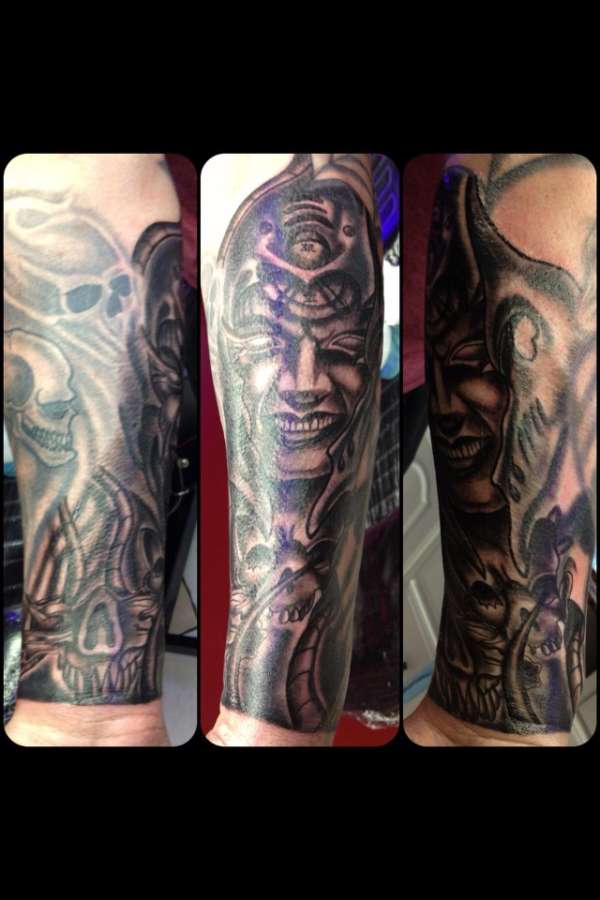 Evil Sleeve tattoo