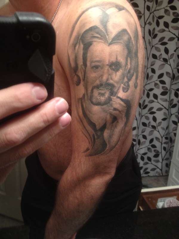 Healed Self portrait Jester tattoo