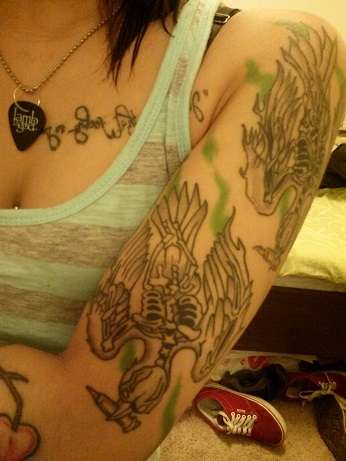 Lamb of God Ashes of the Wake Bomber Bird Tattoo tattoo