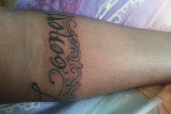 Moms name tattoo