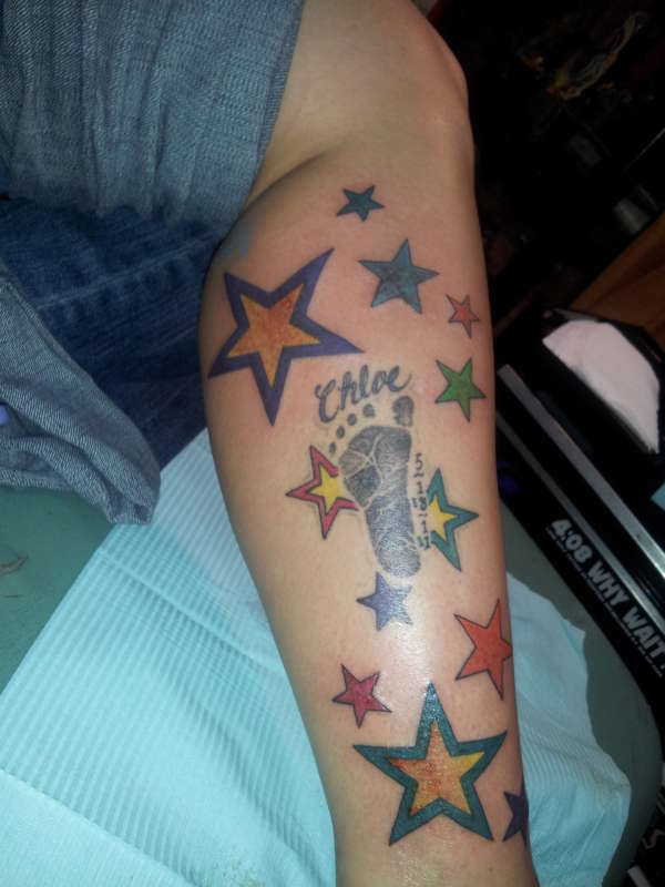My daughter's stars tattoo