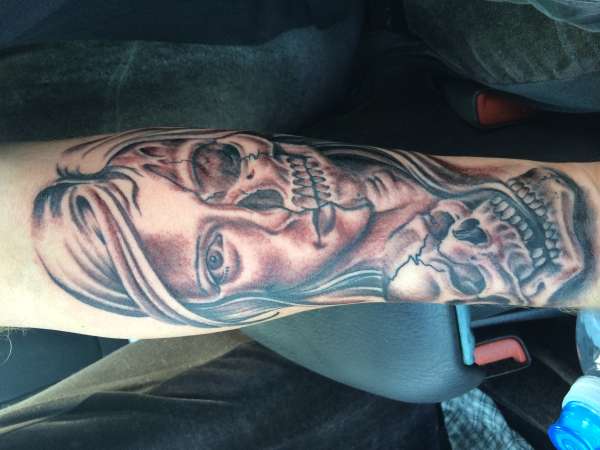 My life till death forearm piece tattoo