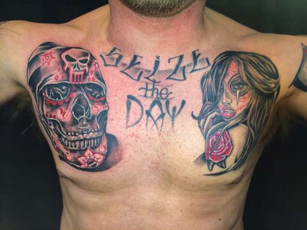 Seize the day of the dead tattoo