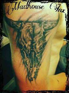 cattle skull tattoo