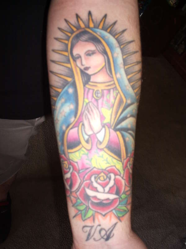 Virgin Mary tattoo