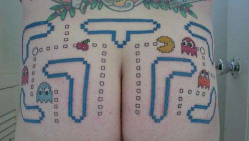 Pac-Man Ass Tattoo tattoo