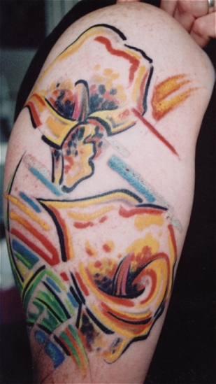 Cubist Lilly tattoo