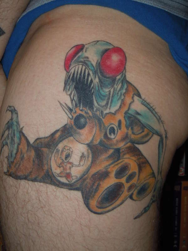 Alex Parde's Teddy Bear tattoo
