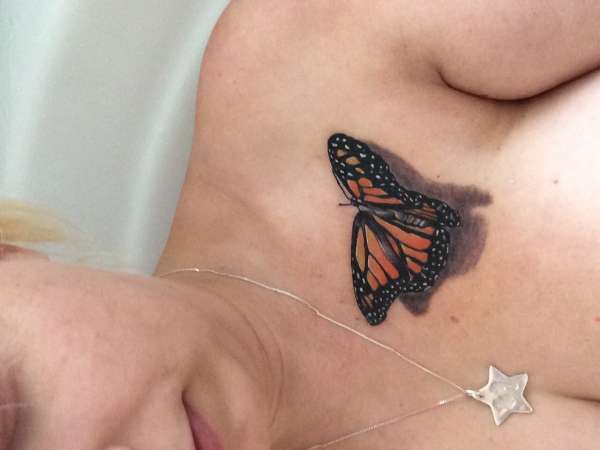 Better pic of my 3d butterfly tattoo