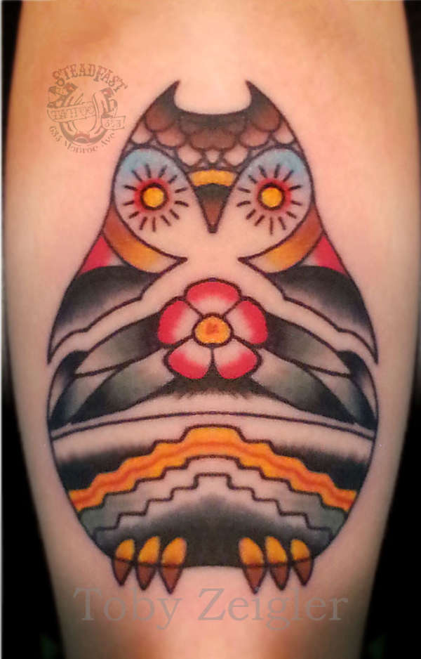 Chubby Owl tattoo