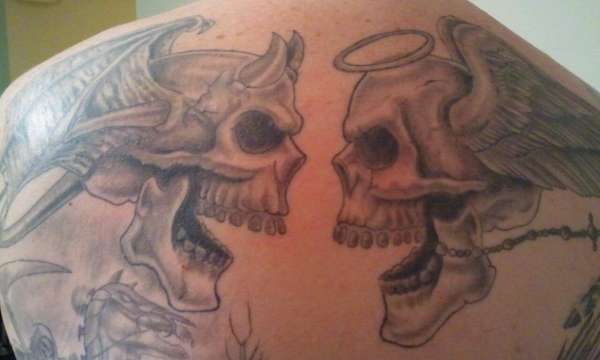 Devil/angel tattoo