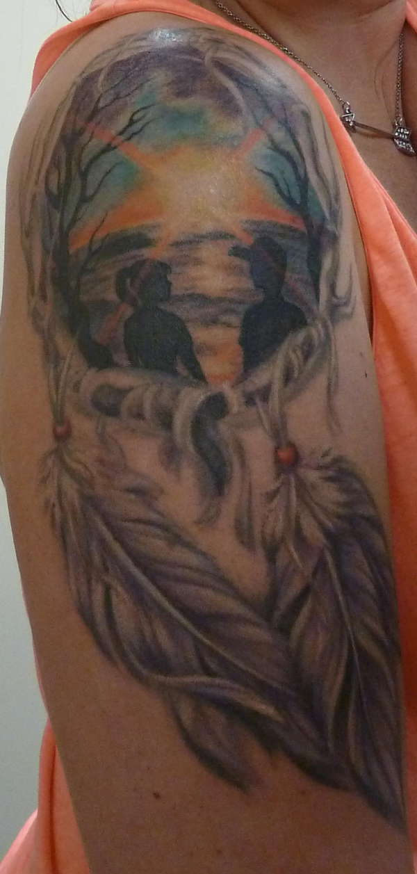 Dream catcher Medallion tattoo