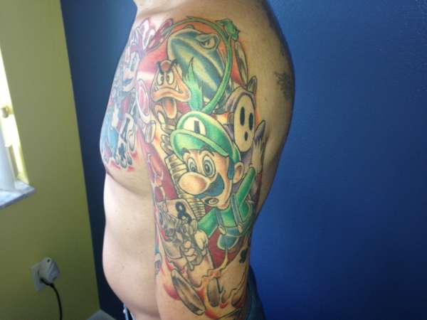 Gears of Mario tattoo