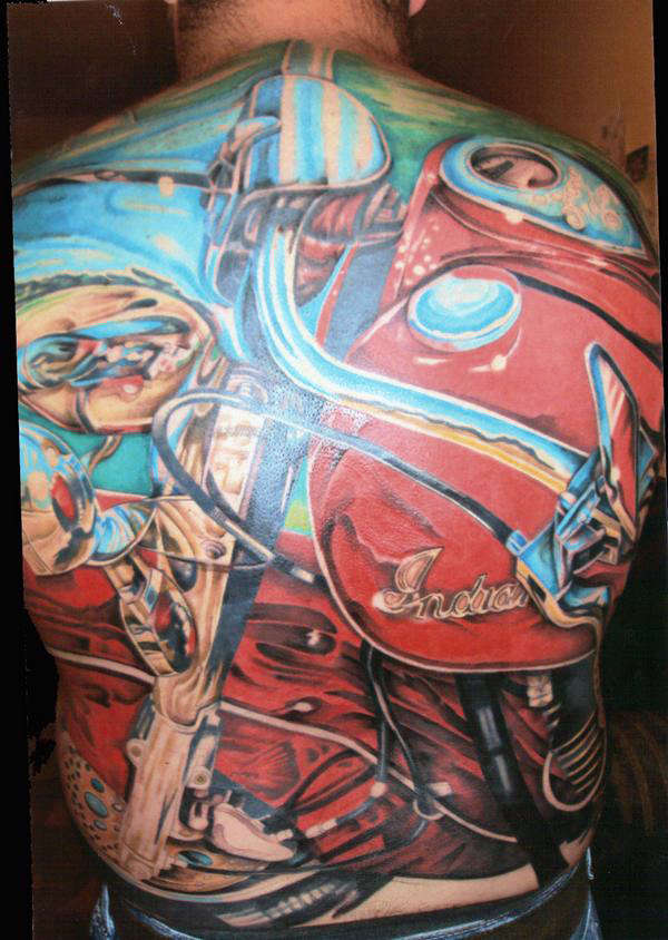 Indian motorcycle tattoo
