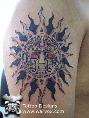 Tribal Sun Tattoo Design by WARVOX.COM tattoo