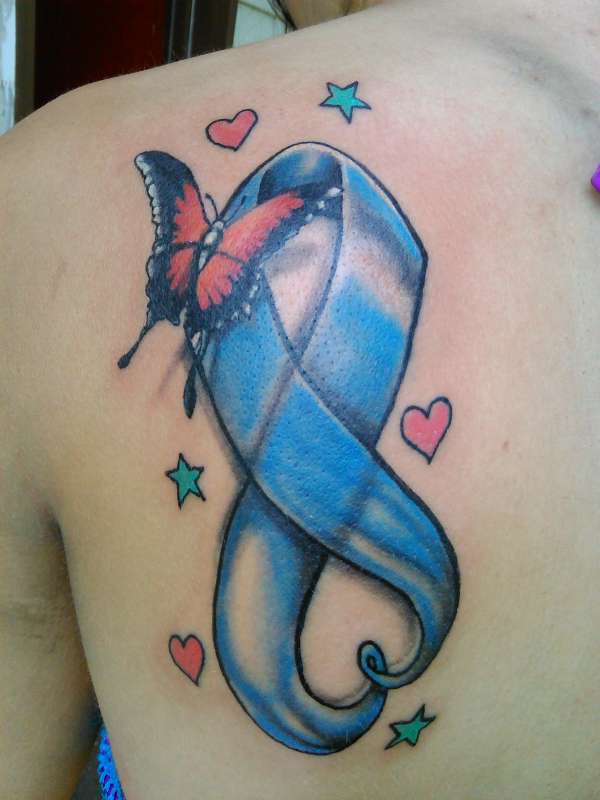 ovarian ribbon tattoo