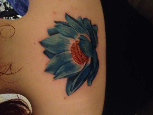 Blue Lotus Flower tattoo