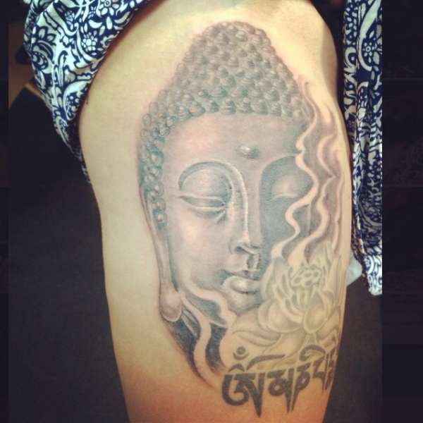 Buddha and Sanskrit tattoo