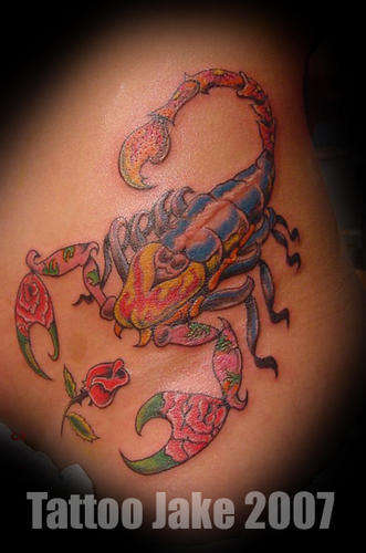 Feminine Tattooed Scorpion tattoo