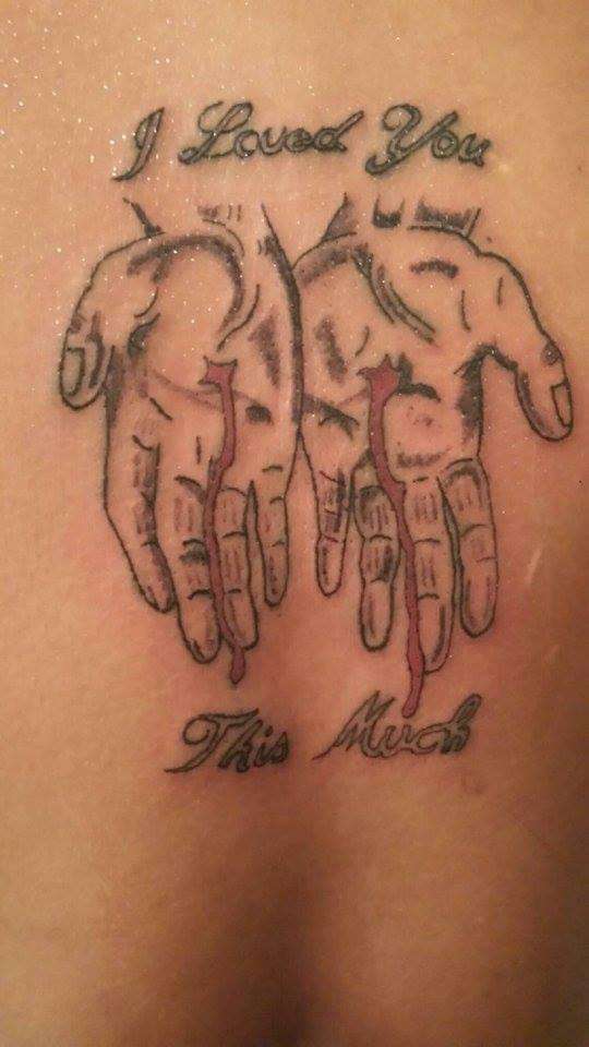 JESUS'S hands tattoo