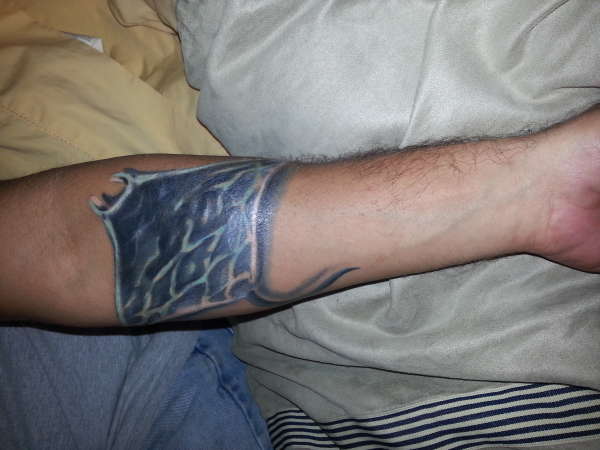 Manta Ray cover up tattoo