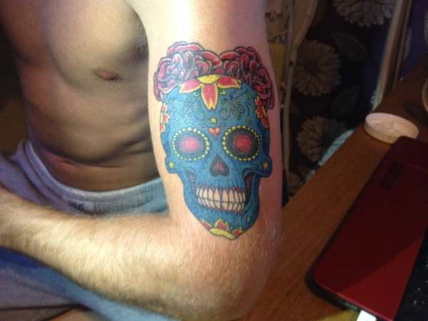 Mexican skull. tattoo