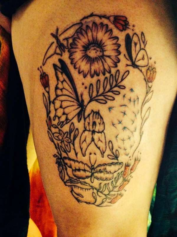 Nature Skull tattoo