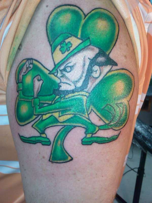 Notre Dame Fighting Irish tattoo